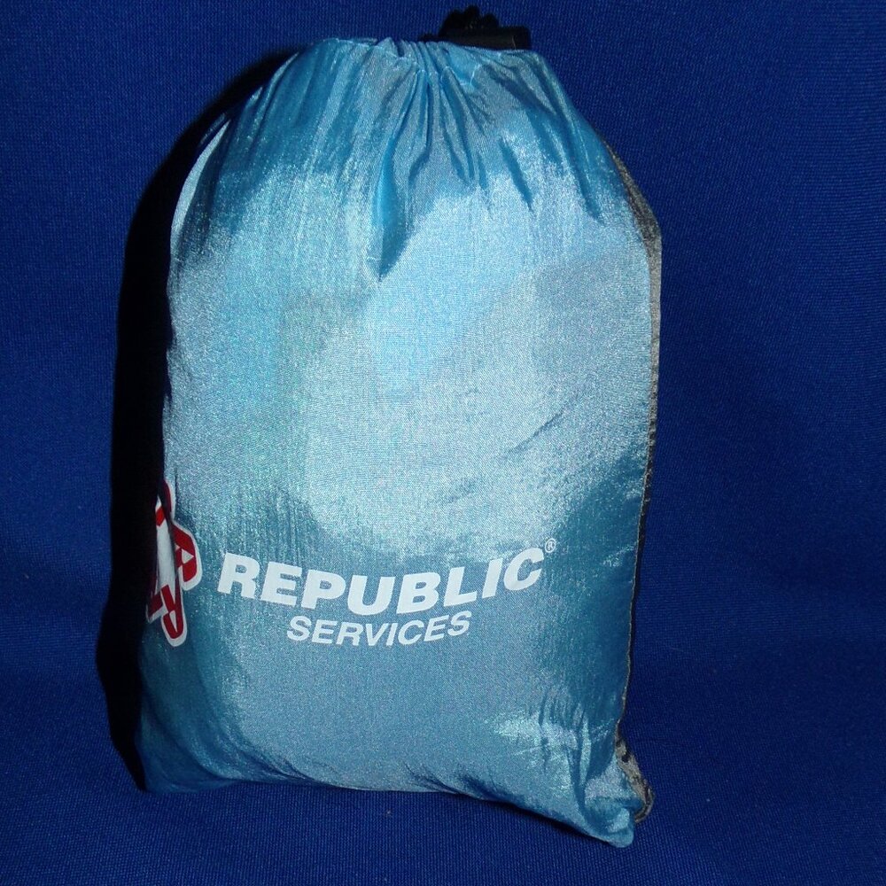 New- Republic Services Lightweight Compact Hammock Blue & Gray With Carrying Bag